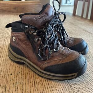 Timberland Backroads Hiking Boot Brown Leather Size 10 Kids